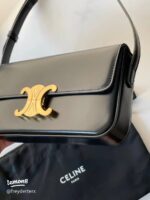 Celine Triomphe Black Smooth Leather 20cm - Image 2