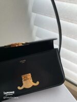 Celine Triomphe Black Smooth Leather 20cm - Image 3