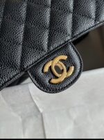 Chanel Classic Flap medium Black Gold Hardware - Image 2