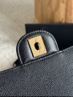 Chanel Classic Flap medium Black Gold Hardware - Image 3