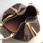 LV Monogram Canvas Keepall Bandoulière 55 Leather Duffle Bag - Image 3