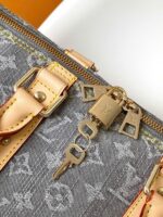 Louis Vuitton LV Keepall Denim bandouliere 55 Grey - Image 3