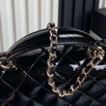 Chanel Patent Quilted Mini Top Handle Flap Bag - Image 7