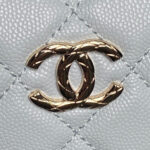 Chanel Small Hobo Bag in light blue quilted calfskin - Image 4