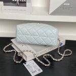 Chanel Small Hobo Bag in light blue quilted calfskin - Image 5