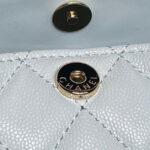Chanel Small Hobo Bag in light blue quilted calfskin - Image 8