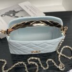 Chanel Small Hobo Bag in light blue quilted calfskin - Image 3