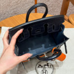 HN FAUBOURG TOUCH 20 IN NAVY BLUE WITH SILVER HARDWARE - Image 3