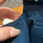 HN FAUBOURG TOUCH 20 IN NAVY BLUE WITH SILVER HARDWARE - Image 6