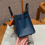 HN FAUBOURG TOUCH 20 IN NAVY BLUE WITH SILVER HARDWARE - Image 4