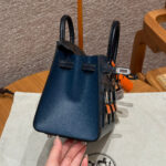HN FAUBOURG TOUCH 20 IN NAVY BLUE WITH SILVER HARDWARE - Image 2