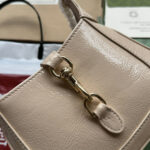 JACKIE NOTTE MINI BAG 19 IN BEIGE CRACKED LACQUER - Image 5