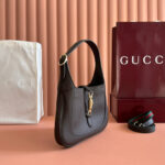 GUCCI JACKIE 1961 SMALL BAG 28 CM IN DARK BROWN LEATHER WITH GOLD HARDWARE - Image 2