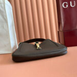 GUCCI JACKIE 1961 SMALL BAG 28 CM IN DARK BROWN LEATHER WITH GOLD HARDWARE - Image 5