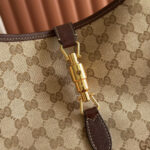 GUCCI JACKIE MONOGRAM 28 CM IN LIGHT BROWN CANVAS - Image 3