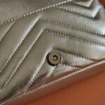 GUCCI GG MARMONT BAG 16 IN SILVER LAMBSKIN - Image 4
