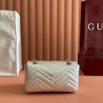 GUCCI GG MARMONT BAG 22 IN SILVER LAMBSKIN - Image 2