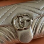 GUCCI GG MARMONT BAG 22 IN SILVER LAMBSKIN - Image 3