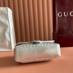 GUCCI GG MARMONT BAG 26 IN SILVER LAMBSKIN - Image 3