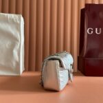 GUCCI GG MARMONT BAG 26 IN SILVER LAMBSKIN - Image 5