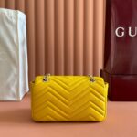 GUCCI GG MARMONT BAG 22 IN YELLOW LAMBSKIN - Image 5