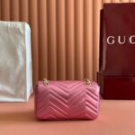 GUCCI GG MARMONT BAG 22 IN METALLIC PINK LAMBSKIN - Image 2