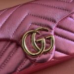 GUCCI GG MARMONT BAG 16 IN METALLIC PINK LAMBSKIN - Image 3