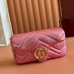 GUCCI GG MARMONT BAG 16 IN METALLIC PINK LAMBSKIN - Image 2