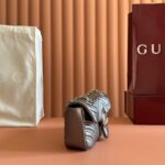 GUCCI GG MARMONT BAG 22 IN WARM GRAY BROWN LAMBSKIN - Image 3