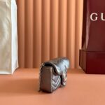 GUCCI GG MARMONT BAG 16 IN WARM GRAY BROWN LAMBSKIN - Image 6