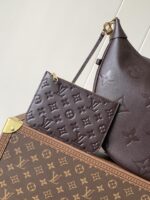 LV LOOP HOBO 38 IN DARK BROWN MONOGRAM CALFSKIN EMBOSSED LOGO - Image 4
