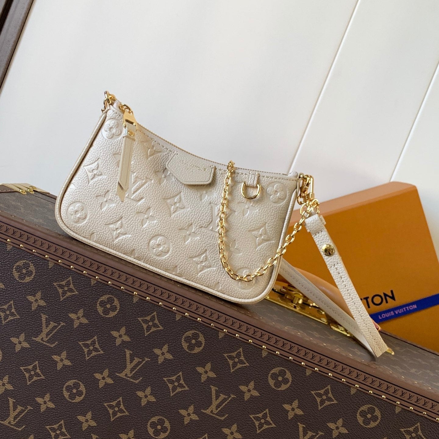 img_a3cc9079_20250608_i1749379645_6225_5_jpg.jpg LV EASY POUCH ON STRAP 19 IN BEIGE MONOGRAM EMPREINTE LEATHER - Image 1