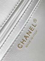 CHANEL MEDIUM 25 CLASSIC BAG IN LIGHT PINK MIX BLACK WOOL TWEED - Image 8