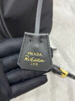 BUCKET BAG 19 IN BLACK RE-NYLON AND CALFSKIN HANDLE - Image 6