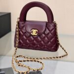 CHANEL KELLY 19 IN WINE RED LAMBSKIN WITH GOLD HARDWARE - Image 3