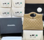 Chanel Calfskin Suede Quilted Mini 31 Shopping Bag - Image 8