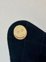 CHANEL 25 HANDBAG 30 IN BLACK SUEDE GOLD HARDWARE - Image 3