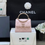CHANEL 25S Double C Logo Diamond Shiny Calfskin - Image 4