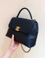 CHANEL Maxi Flap Bag with Top Handle - Image 3