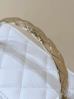 Chanel Vanity Case Small White Gold Hardware - Image 7