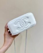 Chanel Vanity Case Small White Gold Hardware - Image 6