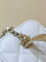Chanel Vanity Case Small White Gold Hardware - Image 8