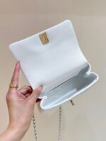 Chanel Nano Coco White Handle bag Gold Hardware - Image 4