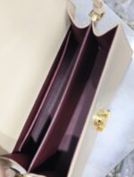 YSL CASSANDRA TOP HANDLE BAG MEDIUM IN BEIGE CALFSKIN GOLD HARDWARE - Image 5