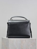 YSL CASSANDRA TOP HANDLE BAG MEDIUM BLACK SMOOTH LAMBSKIN GOLD HARDWARE - Image 2