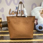 LV M12061 Louis Vuitton Reversible Neverfull Inside Out MM Handbag Brown - Image 6