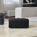 Chanel 25 Bag Black with Gold Hardware Caviar Leather - Image 3