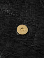 Chanel 25 Bag Black with Gold Hardware Caviar Leather - Image 6