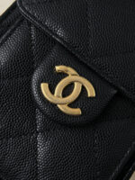 Chanel 25 Bag Black with Gold Hardware Caviar Leather - Image 5