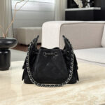 CHANEL 25 Bag Mini Black with Sliver Hardware - Image 3